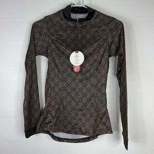 Espoir Equestrian Womens Mosiac Dark Everyday Quarter Zip Riding Shirt XS New